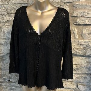 Crochet Sparkly silk blend Cardigan